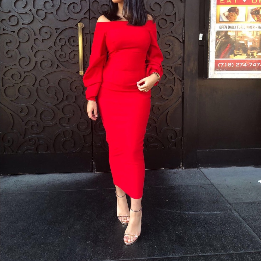 Red Custom Made Dress - Picture 3 of 3